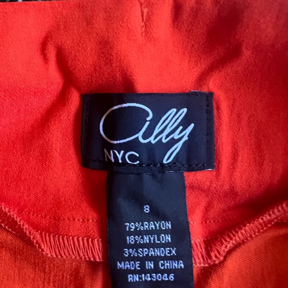 Vibrant Green and Orange Women's Capris - Picture 6 of 7